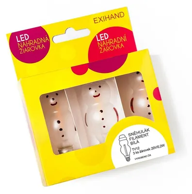 Obrázek produktu pro Exihand LED žárovky do blistru, sněhově bílá, 3 žárovky, 20 V/0,2 W