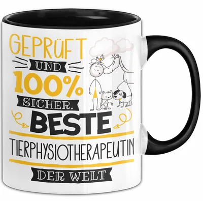 Produktbild von Beste Tierphysiotherapeutin Der Welt Tasse Geschenk für Eine Tierphysiotherapeutin Und Sicher Geschenkidee Geburtstag Weihnachten (Schwarz)