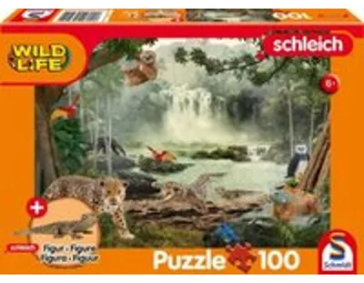 Produktbild von Wild Life, Im Regenwald, 100 Teile, mit Add-on (eine Original Figur Krokodiljunges)