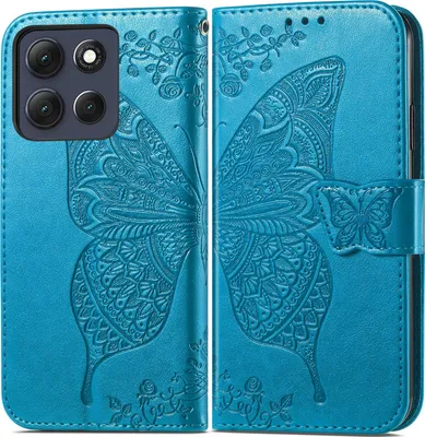 Produktbild von Motorola Moto G86 Hülle - Coverup Schmetterling Klapphülle - Blau