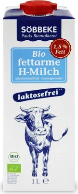 Zdjęcie produktu dla Mleko Bez Laktozy (1,5 % Tłuszczu)1 L - Sobbeke