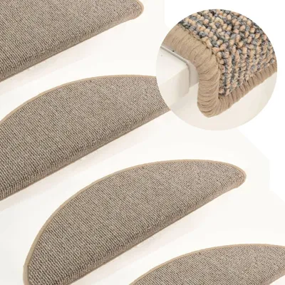 Produktbild von Möbel Stufenmatten 15 Stk. 65x21x4 cm Braun Halbrund Groß - Stufenmatten 149855