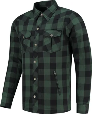 Produktbild von Rusty Stitches Neil Motorrad Hemd, schwarz/grün, M