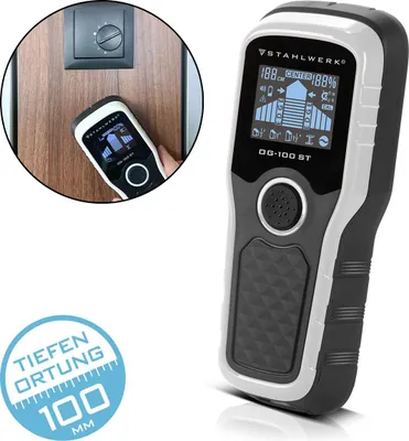 Produktbild von STAHLWERK Ortungsgerät OG-100 ST Wandscanner, Metalldetektor, Leitungssucher