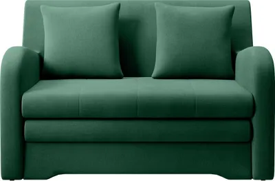 Produktbild von Sofa mit Schlaffunktion und Bettkasten Couch für Wohnzimmer Schlafsofa Sofagarnitur Polstersofa  - 130x85x103 cm - AMIRO (Dunkelgrun - Nube 35)