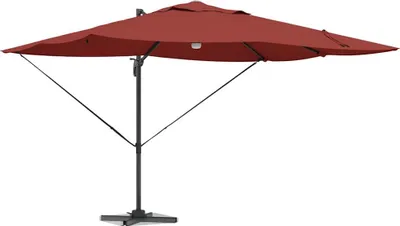Image de Parasol vidaXL avec bandes lumineuses LED, couleur terre cuite, 351 x 250 x 253 cm