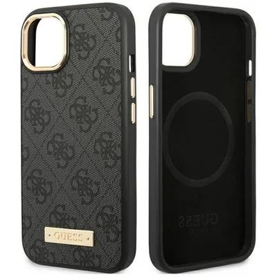 Produktbild von Guess Polyurethan4G MagSafe Compatible Case für iPhone 14 Plus / 15 Plus schwarz