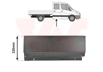 Produktbild von VAN WEZEL 3077178 Autotür Reparaturblech äusserer Teil unterer Teil hinten Rechts passend für MERCEDES-BENZ SPRINTER 3,5-t Pritsche/Fahrgestell (906)