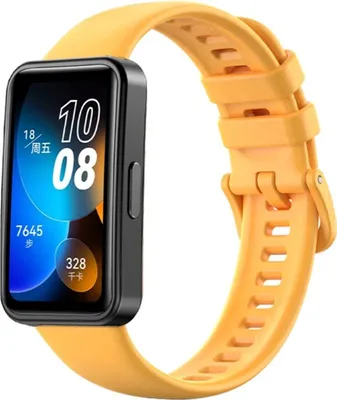 Zdjęcie produktu dla silikonowy pasek 16 mm do zegarka Huawei Band 8, kolor: żółty