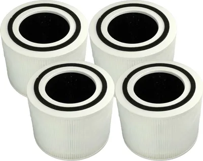 Produktbild von vhbw 4x Luftilter kompatibel mit Levoit Core 300 RF, 300S, 300 Luftreiniger - Kombifilter Nylon-Vorfilter + HEPA + Aktivkohle