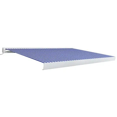 Produktbild von Motorisierte Kassetten-Markise 350x250 cm Blau und Weiß