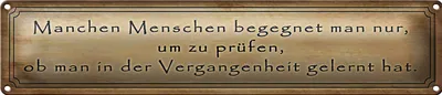 Produktbild von Blechschild Spruch 46x10cm manche Menschen begegnet man nur Dekoration