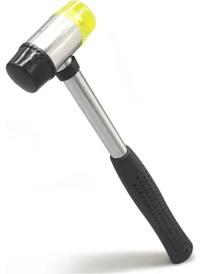 Produktbild von Gummihammer 25 mm Doppelkopf Schonhammer mit rutschfestem Griff