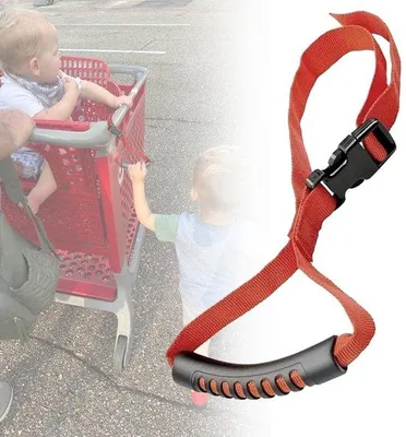Produktbild von Sicherheitsarmband für Kinderwagen - Anpassbares Verlustschutzband für Kinderwagen, Trolleys, Einkaufswagen und Reisen