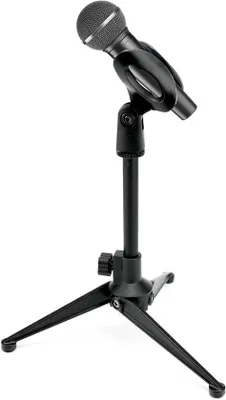 Immagine prodotto di Supporto universale portatile per microfono, regolabile da 18 a 25 cm, pieghevole, compatibile con i microfoni