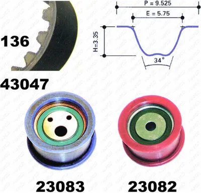 Produktbild von Zahnriemensatz, LADA 110, 111, 112, KALINA: 1.5 16V, 1.6, 1.6 16V