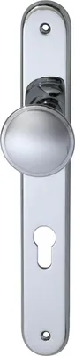 Produktbild von Haustür - Knopflangschild ELEGANT 22, PZ88, Messing verchromt ÖNORM