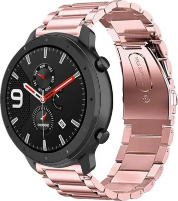 Produktbild von Strap-it Xiaomi Amazfit GTR Stahlarmband (Rosa)