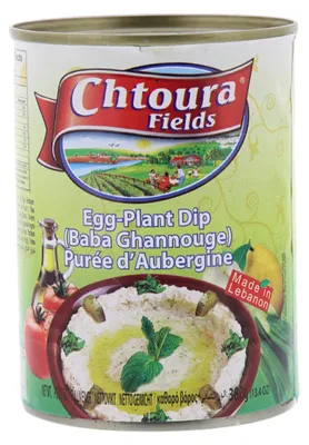 Zdjęcie produktu dla Chtoura Baba Ghannouge Dip z bakłażana 380g – Kremowy, pikantny dip z bakłażana