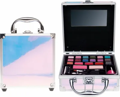 Produktbild von Treffina Kosmetikkoffer silber holografisch mini