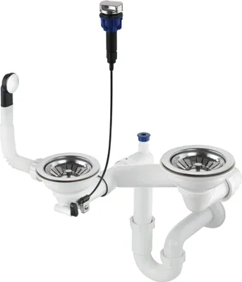 Produktbild von Siphon für 1,5- und 2-Kammer-Granitspülen - Space-Saver ZXY 9973 5908212047828