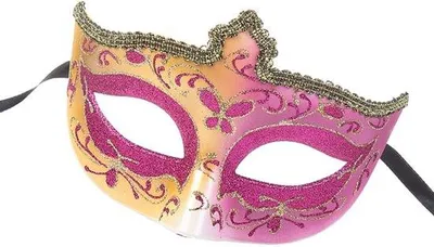 Obrázek produktu pro Maska na karneval – Maska na make-up – Kostýmová párty – Design pro polovinu obličeje – 17 x 11 cm – Černá