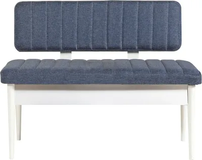 Obrázok produktu pre Skye Decor, lavica Vina Dark Blue, biela, lavice, lavica, biela, 110 x 85 x 40 cm