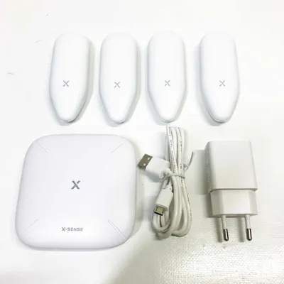 Image de X-Sense WLAN Hygromètre Thermomètre Intérieur, Surveillance de la température et de l'humidité par App, Portée 500m, Exportation e des données, compatible avec Alexa, 4 capteurs et 1 station de base SBS50