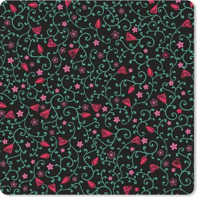 Produktbild von MuchoWow® Mauspad Mousepad Blumen - Garten - Muster 20x20 cm - Mousepads - Maus Mat - Pad - Mausunterlage - Desk Mat - Bureauartikeln