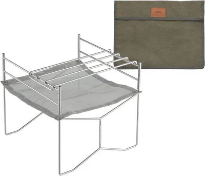 Immagine prodotto di Focolare portatile a rete con griglia di cottura (L 124" x L 124" x H 112") Borsa per il trasporto SOLO-202 - CAMPINGMOON
