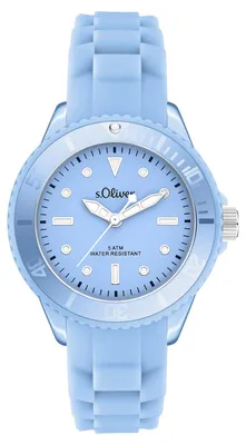 Produktbild von s.Oliver Damenuhr - Rund - Blau - 38 mm - Elegante Damenuhr aus Kunststoff mit Q