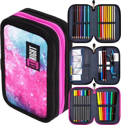 Produktbild von Dreifach-Schulmäppchen mit Zubehör PC5 Nebula Majewski