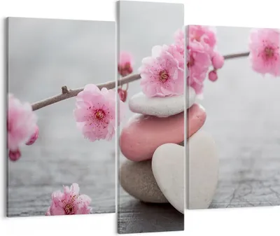 Produktbild von Bild auf Leinwand - Leinwandbild - Yoga weiblich Blume Gesundheit - 95x80cm - Wand Bild - Wanddeko - Leinwanddruck - Bilder - Kunstdruck - Wanddekoration - Leinwand bilder - Wandkunst - CB95x80-3178