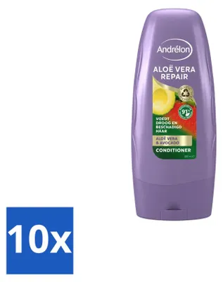 Obrázok produktu pre 10 kusov kondicionéra Andrélon Aloe Vera Repair – vyhladzuje a regeneruje – 250 ml – výhodný balík