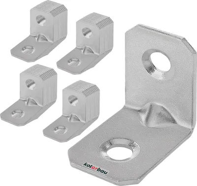 Produktbild von KOTARBAU® 50er Set Winkelverbinder 25 x 25 x 18 mm Sicke Stahl Bauwinkel Montagelöcher Möbelwinkel Verzinkt Schwerlast Holzverbinder Montagewinkel Stuhlwinkel