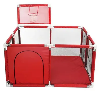 Image de Aire de jeux pour enfants, avec amortisseurs souples, piscine à balles intégrée, "Carré Rouge"
