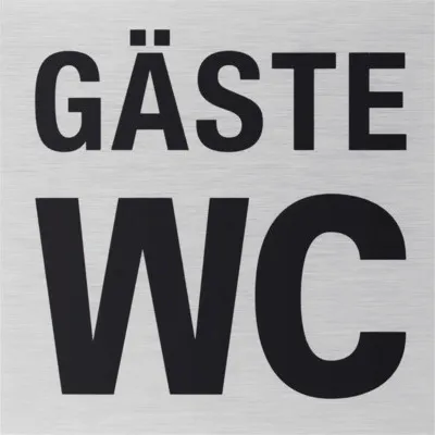 Produktbild von Klebeschild Gäste-WC" 80x80 mm"