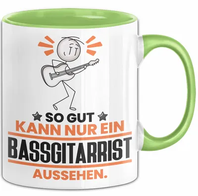 Produktbild von Bassgitarrist Geschenk Tasse So Gut Kann Nur Ein Bassgitarrist Aussehen Geschenkidee Kaffee-Becher (Grün)