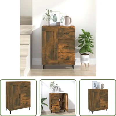 Produktbild von The Living Store Sideboard Räuchereiche 69,5x34x90 cm Holzwerkstoff