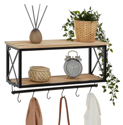 Produktbild von Wandgarderobe ARMANDO Garderobenleiste Hängegarderobe schwarz lackiert im Industrial Design