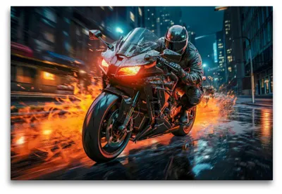 Produktbild von Premium Textil-Leinwand 120x80cm quer Motorräder | Wandbild, HD-Bild auf Keilrahmen, Fertigbild auf hochwertigem Vlies, Leinwanddruck von Peter Roder