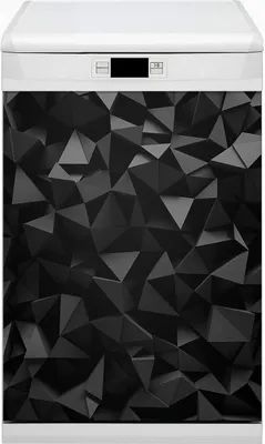 Produktbild von Küche Magnet für Spülmaschine  Abwaschbar 45x80 cm Geschirrspüle  - Abstraktion schwarz