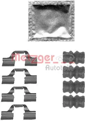 Produktbild von METZGER 109-1827 Zubehörsatz Scheibenbremsbelag Hinten für RENAULT Clio III Schrägheck (BR0/1, CR0/1) Scénic III (JZ0/1) GRAND SCÉNIC III (JZ0/1)