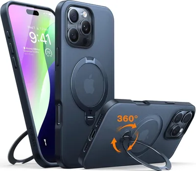 Produktbild von TORRAS 360° Ostand für iPhone 16 Pro Max Hülle Magsafe Militärschutz Schwarz
