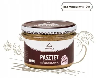 Zdjęcie produktu dla Pasztet ze śliwkową NUTĄ Słoik 180g Bacówka