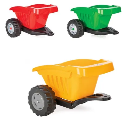 Produktbild von Pilsan Anhänger für Kindertraktor 07317 Active, bis 35 kg belastbar, ab 3 Jahren gelb