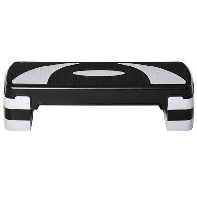 Produktbild von Aerobic Steppbrett 3-stufig Höhenverstellbar (80 x 31 x 20 cm) – Fitness Stepper Rutschfest bis 150 kg für Home Gym, Schwarz-Grau