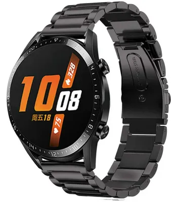 Produktbild von Strap-it Huawei Watch GT 2 Titanarmband (Schwarz)
