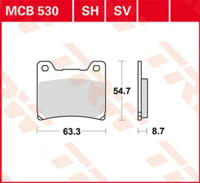 Obrázok produktu pre TRW Brzdová podložka Trw Organ. Mcb 530