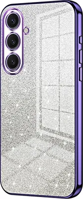Immagine prodotto di Custodia in glitter per Samsung Galaxy S25 Plus - Cover posteriore in silicone Phonesta Crystal Sparkle - Viola